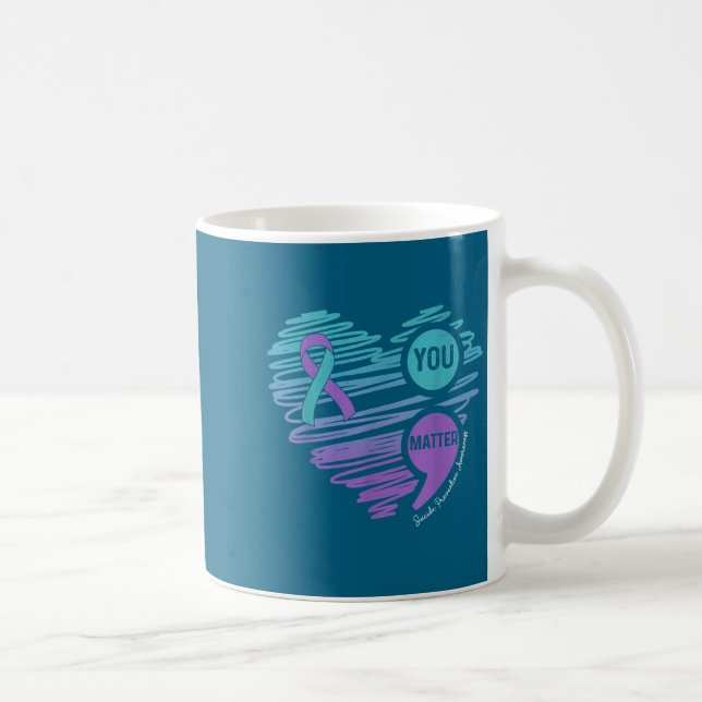 Caneca De Café You Suicide Prevention Awareness Semicolon Suprt  (Direita)