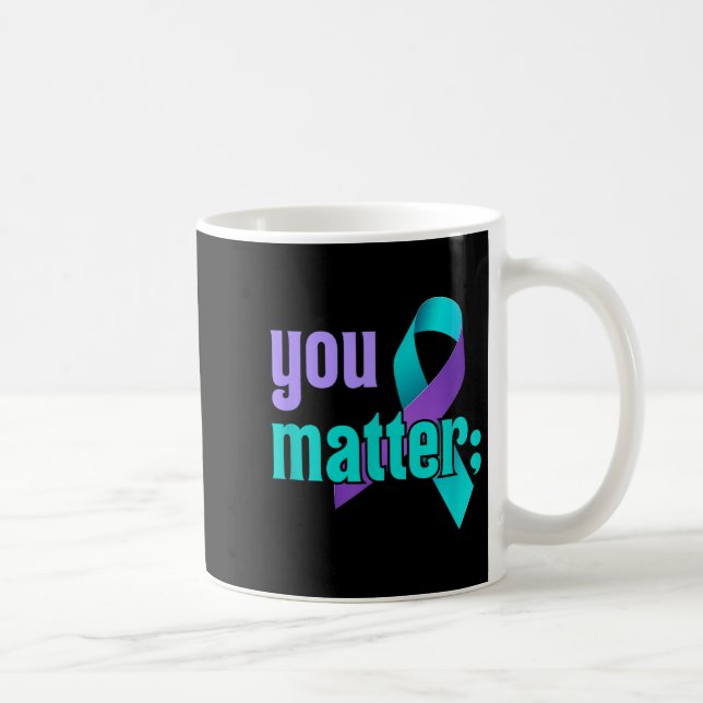 Caneca De Café You Suicide Prevention Awareness Teal Purple Rainb (Direita)