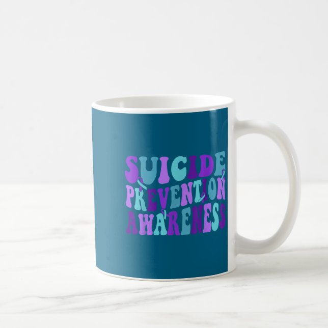 Caneca De Café You Suicide Prevention Teal Purple Awareness Ribbo (Direita)