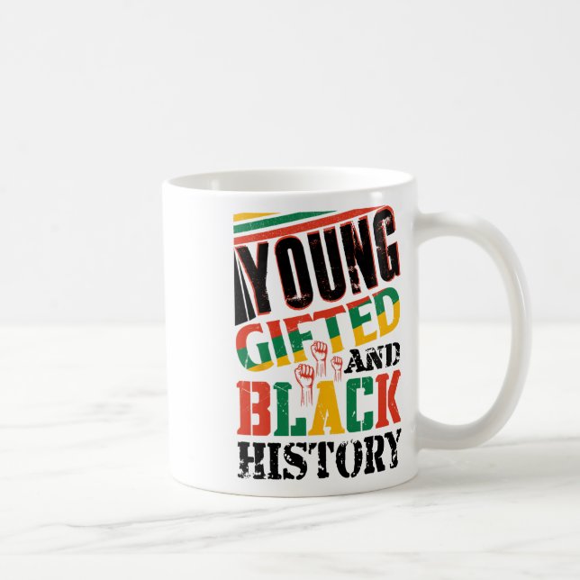 Caneca De Café Young Gifted And Black History  (Direita)
