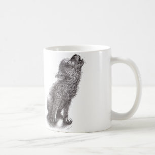 Caneca De Café Young Howling Wolf