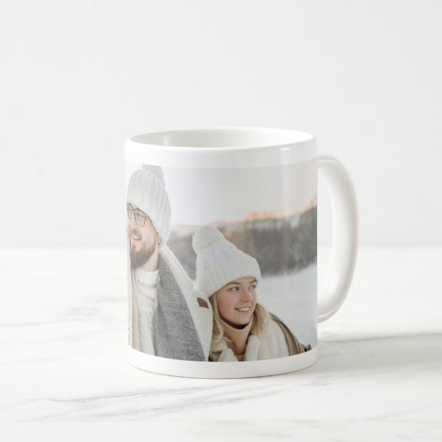 Caneca De Café your big photo happy holidays photo (Frente Esquerda)