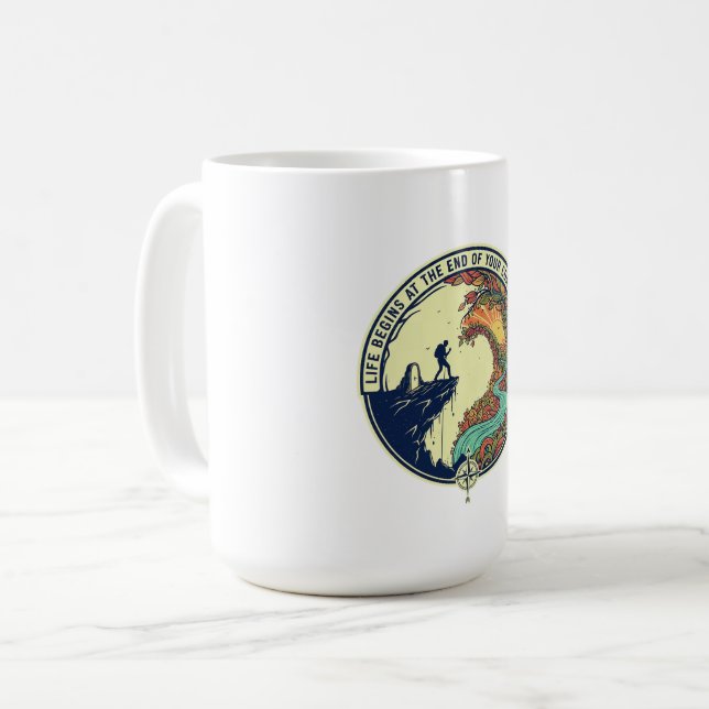 Caneca De Café “Your Daily Dose of Motivation” Quote Mug (Frente Esquerda)