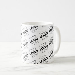 Caneca De Café Your Logo Simple Repeating Diagonal Pattern