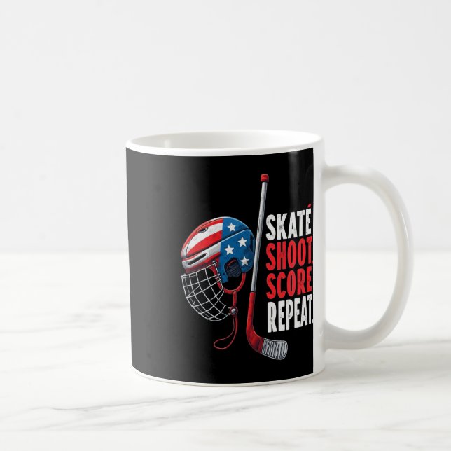 Caneca De Café Youth Usa Ice Hockey Jersey Ice Boys Hockey Birthd (Direita)