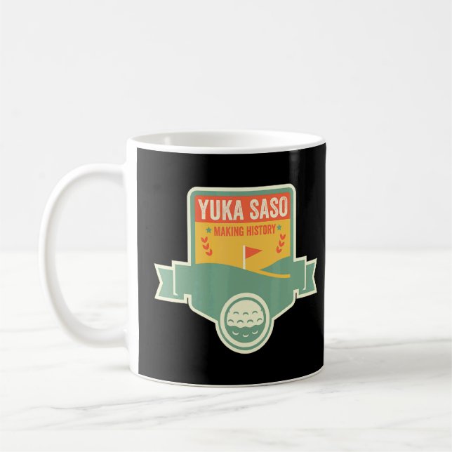 Caneca De Café Yuka Saso Golfer Filipino Japonês Vencedor do Teen (Esquerda)