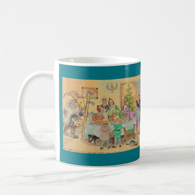 Caneca De Café Yule Goat na Mesa (Esquerda)