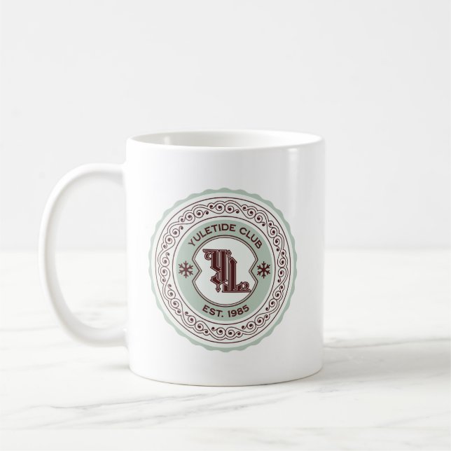 Caneca De Café Yuletide Club EST. 1985 Holiday Crest Design (Esquerda)