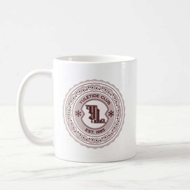Caneca De Café Yuletide Club EST. 1985 Holiday Crest Design (Esquerda)