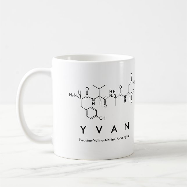 Caneca De Café Yvan peptide name mug (Esquerda)