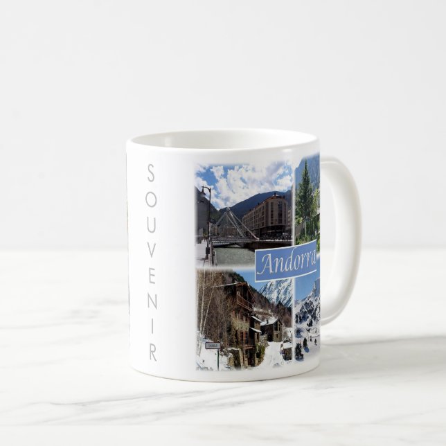 Caneca De Café zAD003 ANDORRA, La Vella, mosaico, (Frente Esquerda)