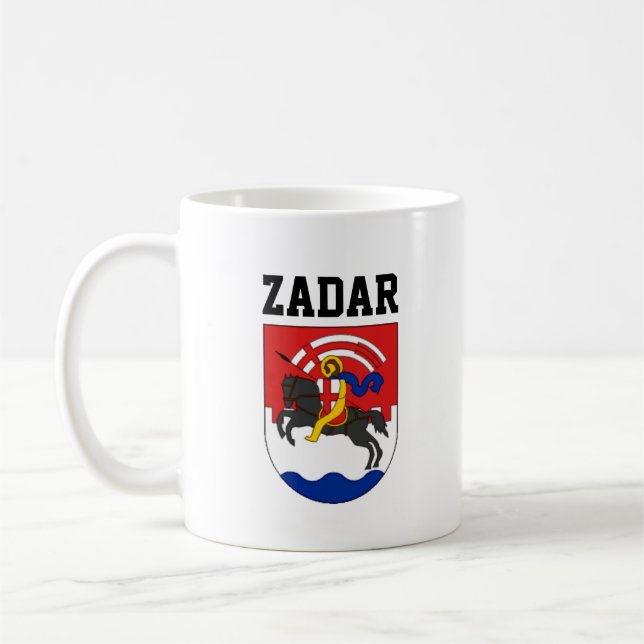Caneca De Café Zadar casaco de armas (Croácia) (Esquerda)