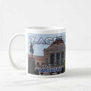 Caneca De Café Zagreb, Visite a Croácia Eu Amo Coffee Mug