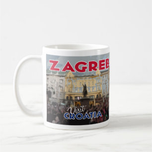 Caneca De Café Zagreb, Visite a Croácia Eu Amo Coffee Mug