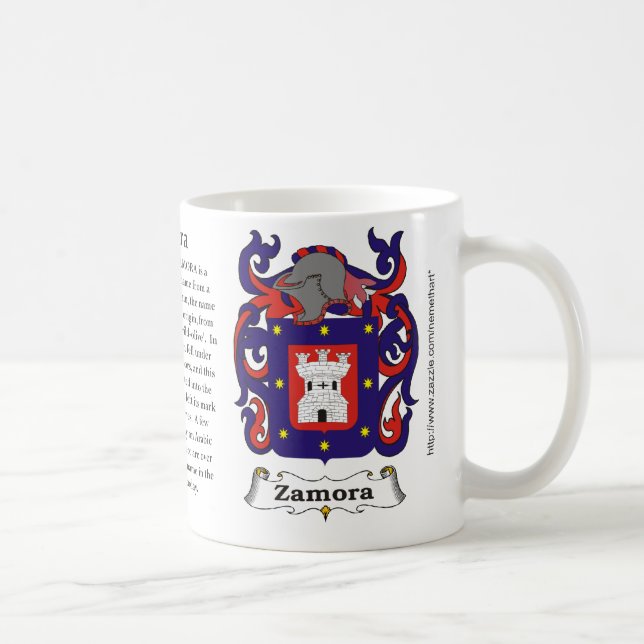Caneca De Café Zamora, a origem, significado e a crista (Direita)