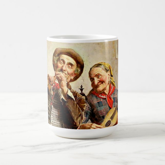 Caneca De Café Zampighi - Sweet Music, vintage painting (Centro)