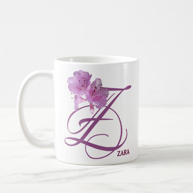 Caneca De Café Zara rosa rosa-rosa personalizável (Esquerda)