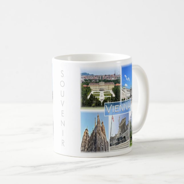 Caneca De Café zAT005 VIENNA, Áustria, Europa, (Frente Esquerda)