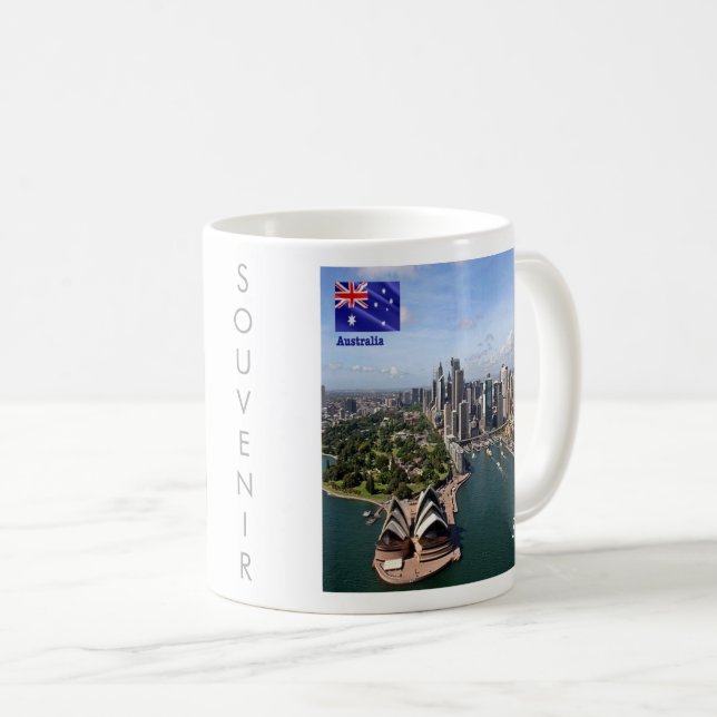 Caneca De Café zAU048 SYDNEY, Austrália, Oceânia (Frente Esquerda)
