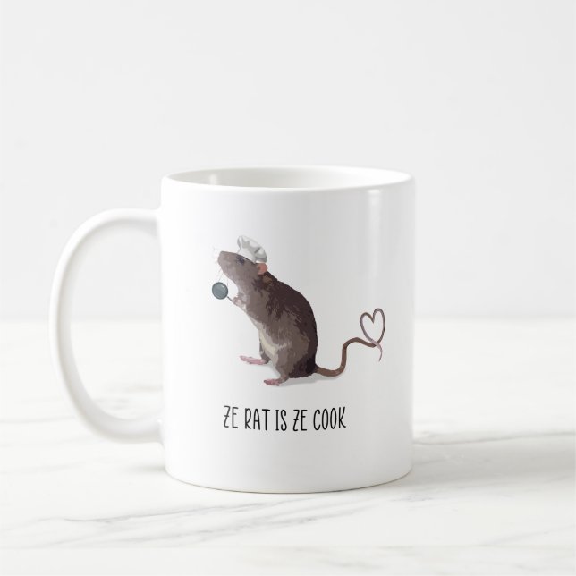 Caneca De Café Ze Rat é Ze Cook - Ratouille inspirada (Esquerda)