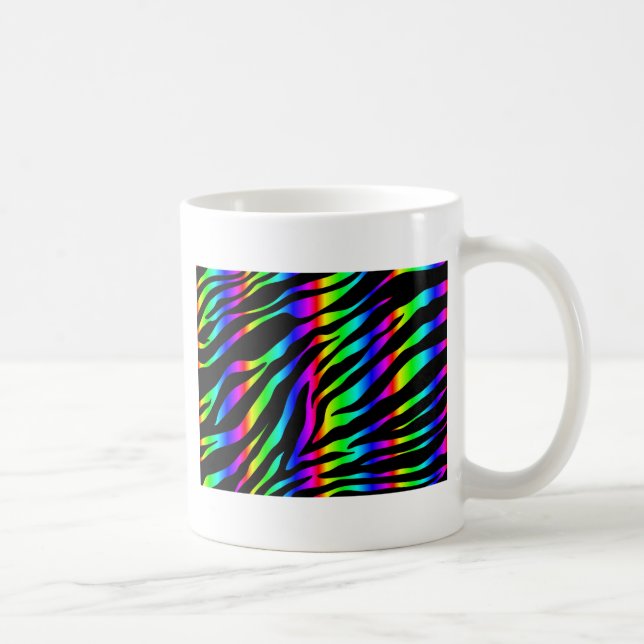 Caneca De Café zebra arco-íris (Direita)