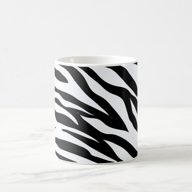 Caneca De Café Zebra Black and White Pattern   (Centro)