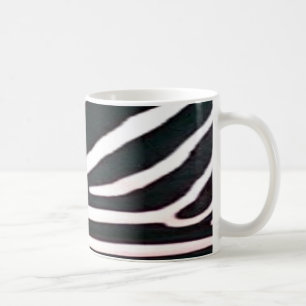 Caneca De Café Zebra Black and White Stripes Impressão