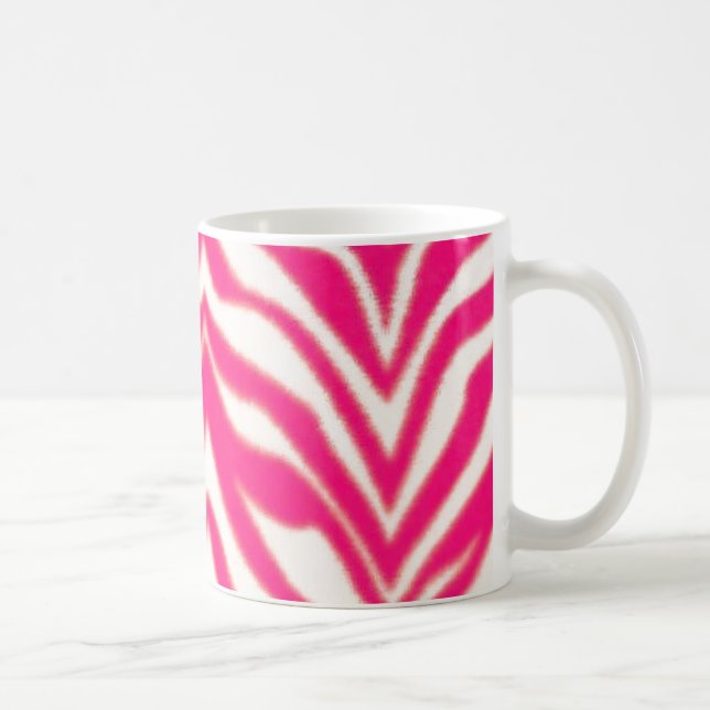 Caneca De Café Zebra cor-de-rosa (Direita)