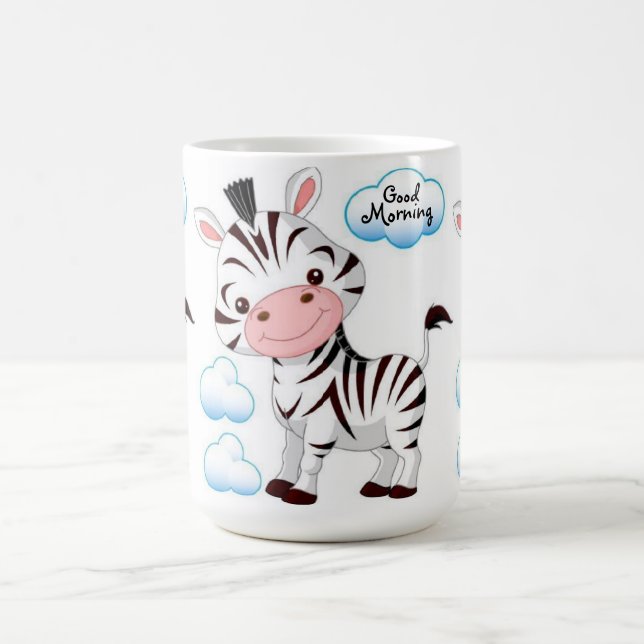Caneca De Café Zebra da boa manhã (Centro)