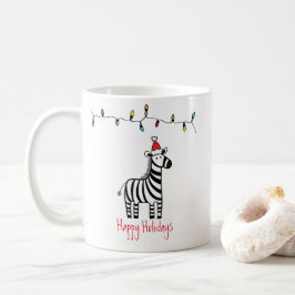 Caneca De Café Zebra do Natal Whimsso