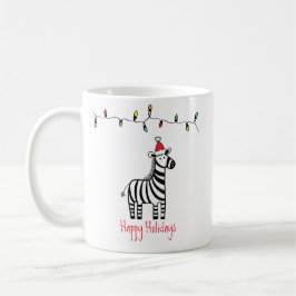 Caneca De Café Zebra do Natal Whimsso