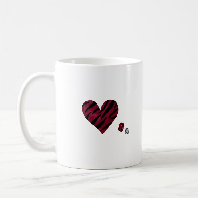 Caneca De Café Zebra-heart (Esquerda)