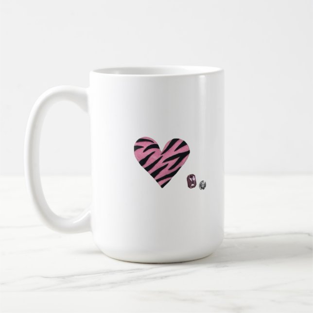 Caneca De Café Zebra-heart (Esquerda)