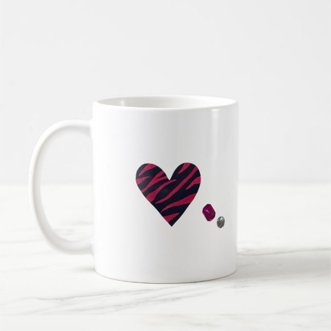 Caneca De Café Zebra-heart (Esquerda)