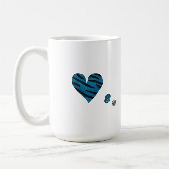 Caneca De Café Zebra-heart (Esquerda)