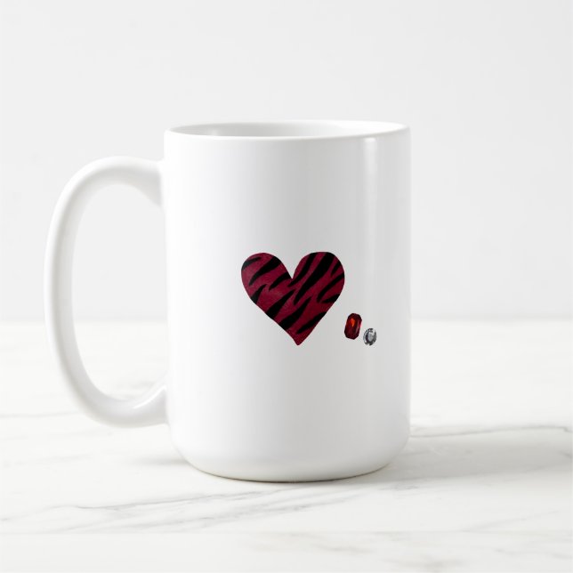Caneca De Café Zebra-heart (Esquerda)