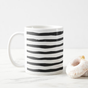 Caneca De Café Zebra padrão preto e branco listras cafeteiras