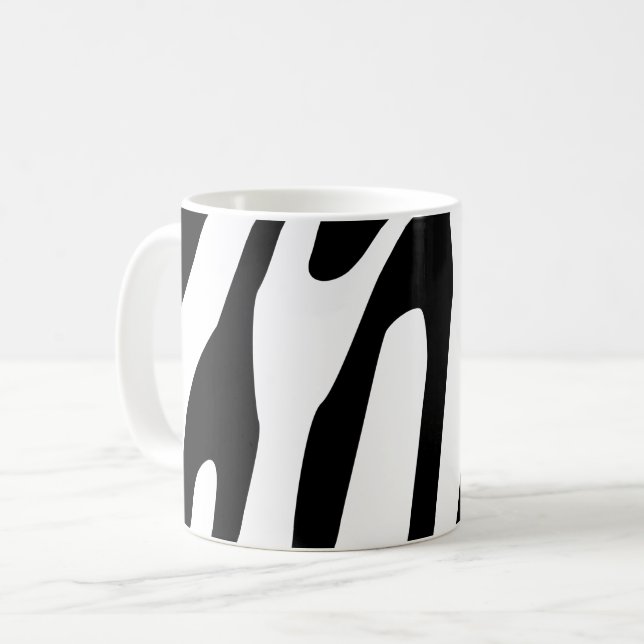 Caneca De Café Zebra Pattern (Frente Esquerda)