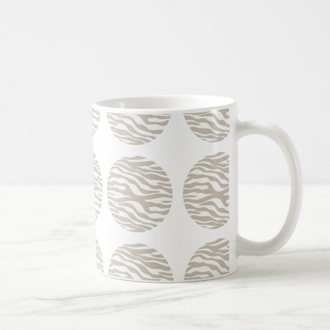 Caneca De Café Zebra Print Bolinhas Mug (Direita)