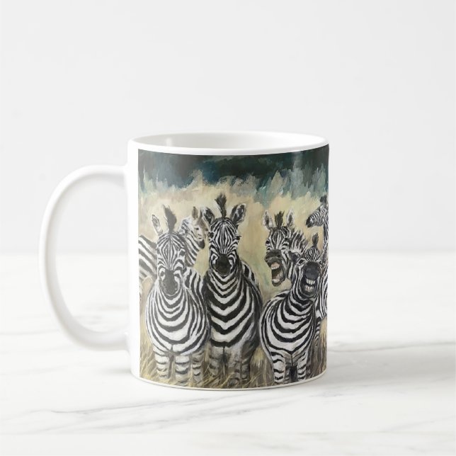 Caneca De Café Zebra Rindo - Um Coração Cheero (Esquerda)
