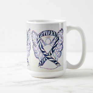 Caneca De Café Zebra: Sensibilização Fita Angel Art Mug