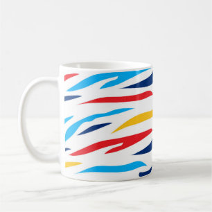 Caneca De Café Zebra Stripes coloridas