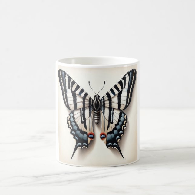 Caneca De Café Zebra Swallowtail Butterfly 040624IREF122 - Waterc (Centro)
