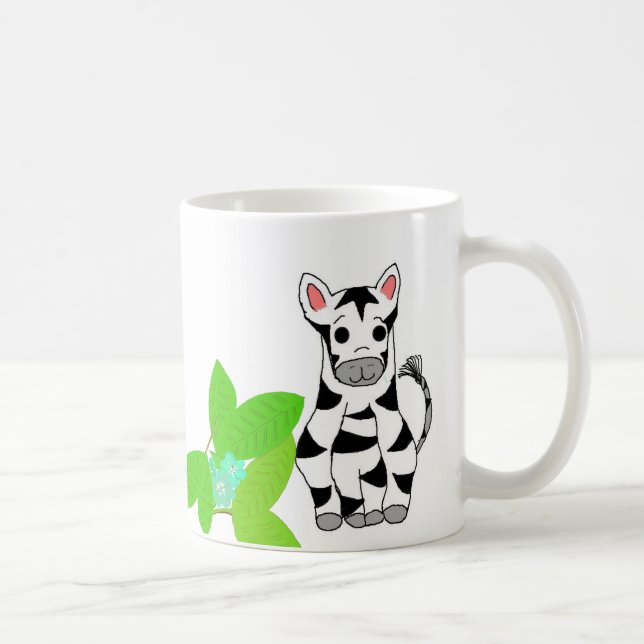 Caneca De Café Zebra Tropical (Direita)