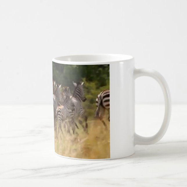 Caneca De Café Zebras em Movimento: Uma Viagem de Mil Milhas (Direita)