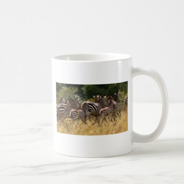 Caneca De Café Zebras em Movimento: Uma Viagem de Mil Milhas (Direita)