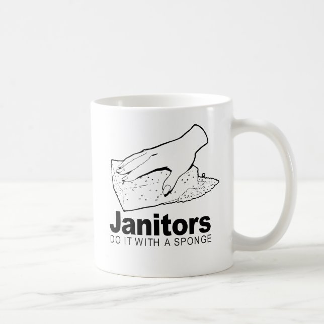 Caneca De Café zeladores fazem com uma esponja (Direita)