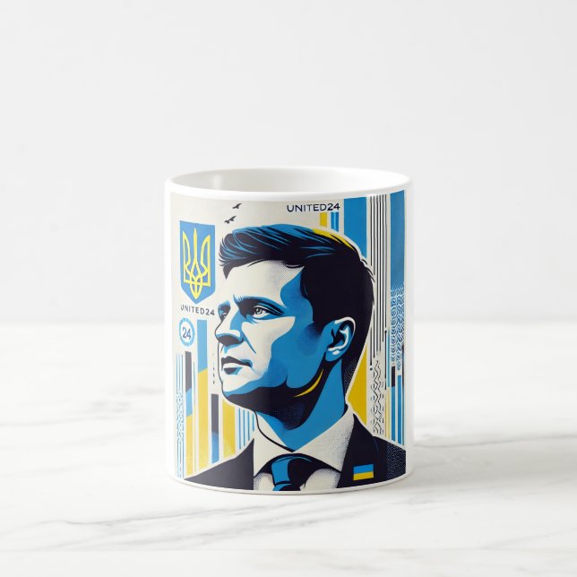 Caneca De Café Zelenskyy Ucrânia Forte Liderança (Centro)