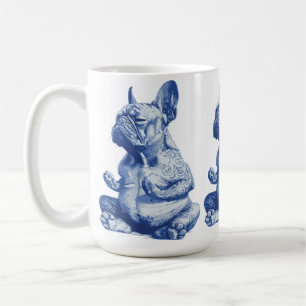 Caneca De Café Zen Bulldog em Pose de Meditação Arte