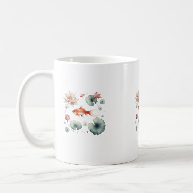 Caneca De Café Zen Koi Serenity (Esquerda)